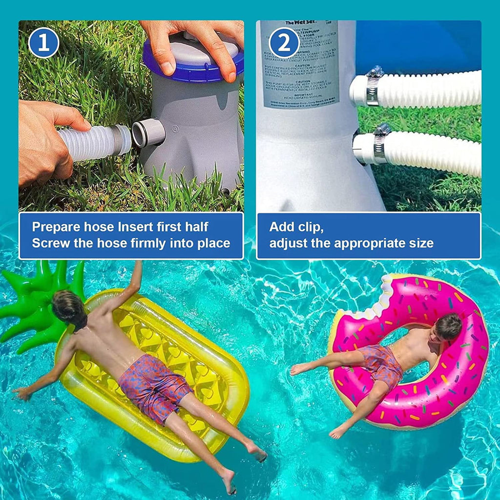 1.25 Pool Hose Pool Pump Replacement Hose for Above Ground Pools 59 Long Pool Filter Hose Pool 32mm Hoses Replacement Pool Tubes for 330GPH 530GPH 1000GPH Filter Pumps Pump Model 607 637
