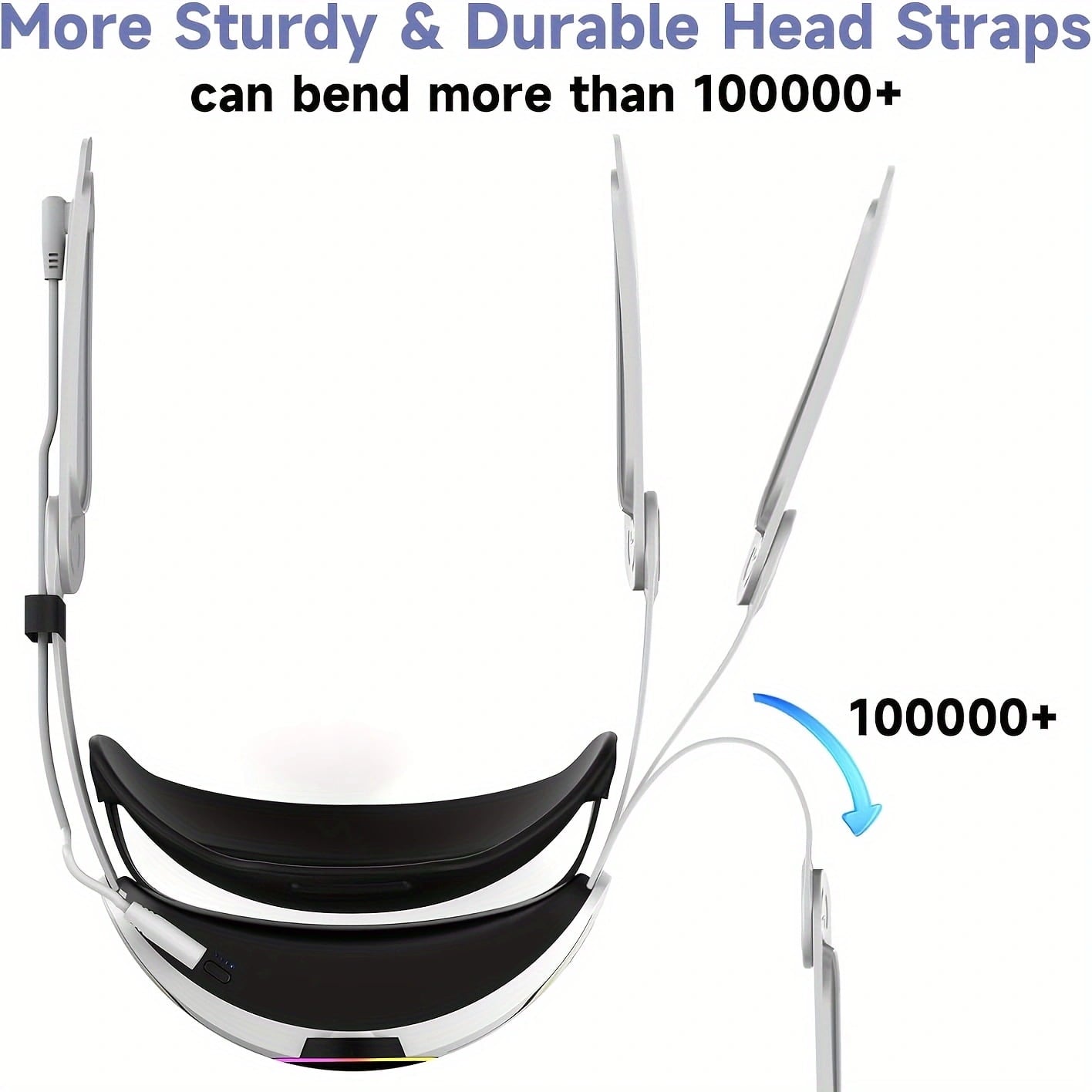 Battery Head Strap for Meta Quest 3/3S 10000mAh Charging Elite Strap Replacement for Enhanced Comfort and Play Time Adjustable Elite Strap VR Accessories for Meta/Oculus Quest 3S