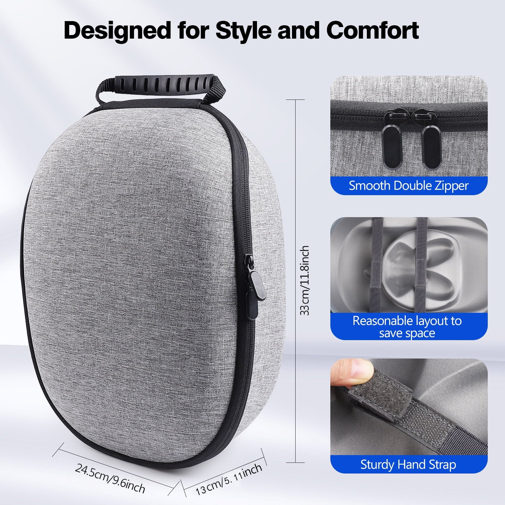 Hard Carrying Case Compatible with Meta Quest 3S/Quest 3 Portable Case VR Gaming Headset Storage Bag for Travel and Home
