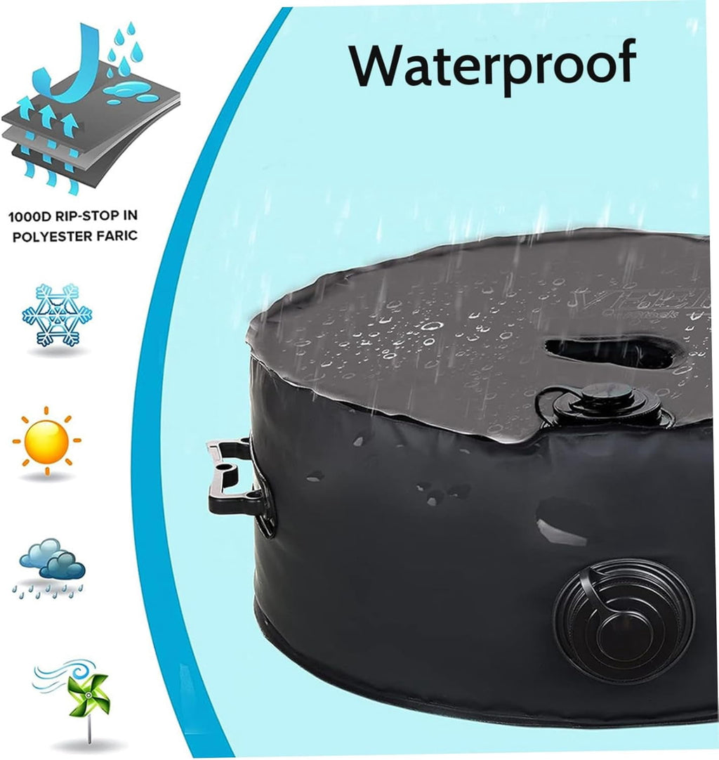 Umbrella Base Weight Water Bag Weatherproof Fillable Heavy Duty Weight Bag for Outside Umbrella Stand Water Weights for Umbrella Stand Furniture Leg Weights Up to 25 lbs