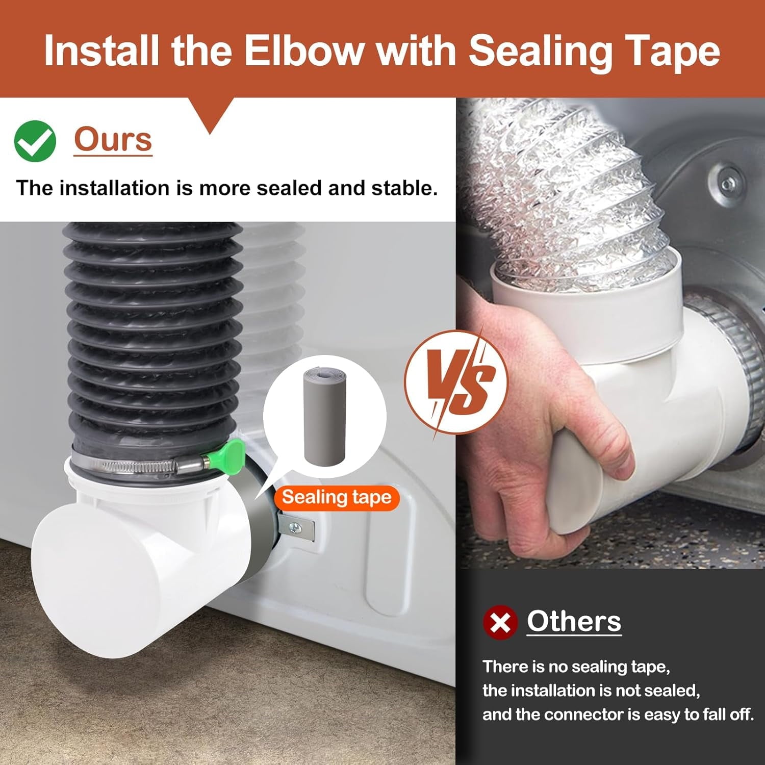 AmzDoer Dryer Vent Kit with Hose/Duct Connector/Wall Plate 4 Inch Dryer Vent Hose Connector Wall Ducting Kit for Bathroom Ventilation Fans Exhaust Ceiling Washer Air Circulation