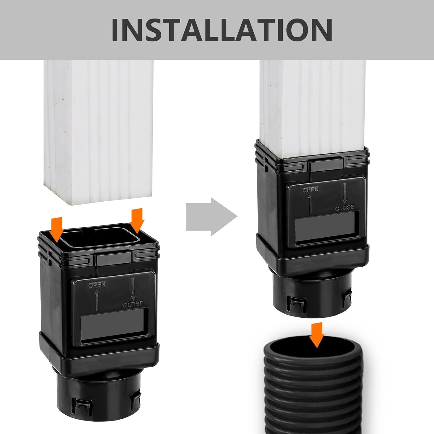 Downspout Filter 2 Pack Downspout Leaf Filter Gutter Downspout Screen 2 ×3 and 3 ×4 Drainpipe Filter Downspout Cleanout Leaf Removers White