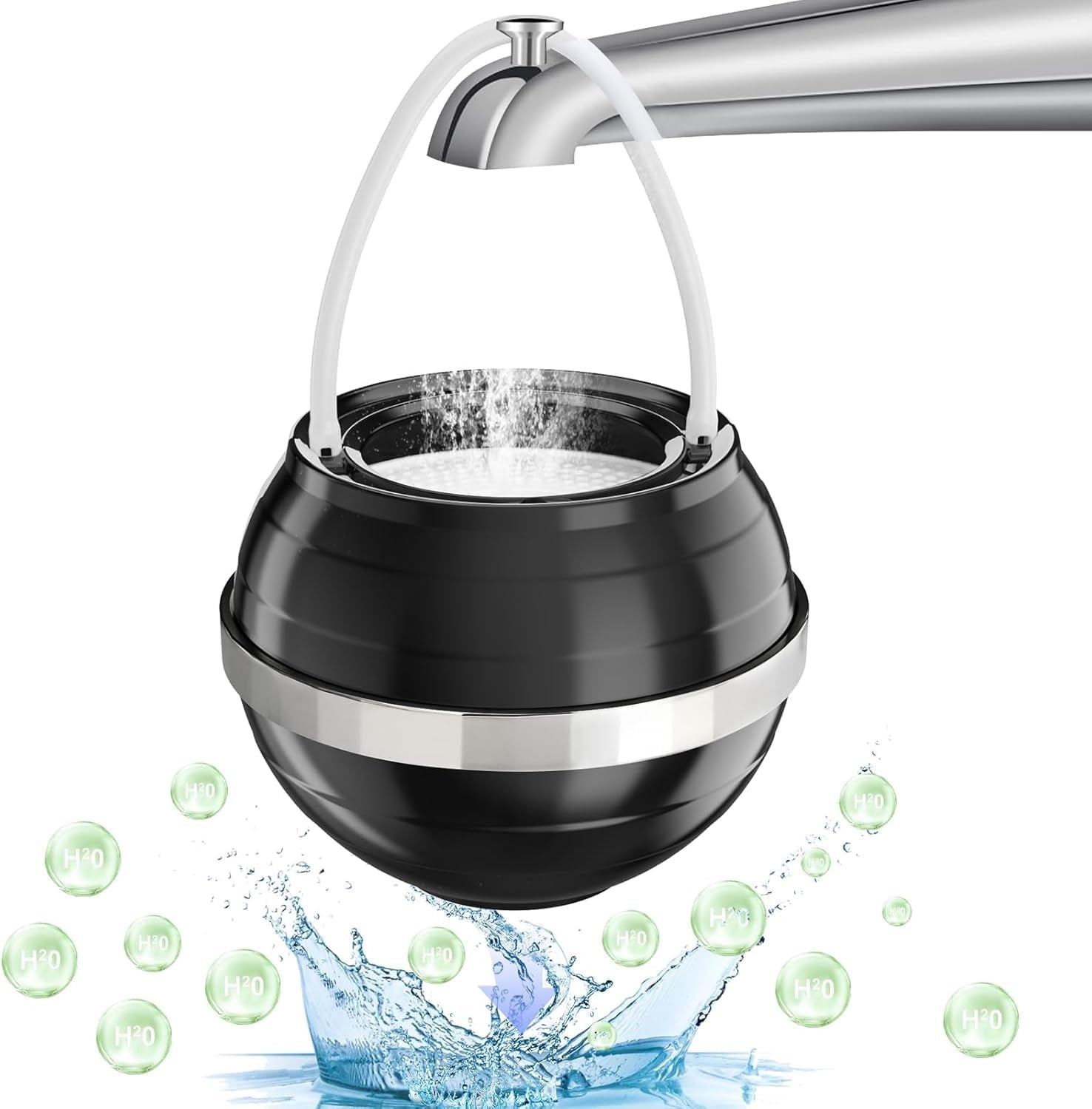 Bath Filter for Tub Shower Water Filter with Overflow Filter for Bathtub Bath Water Filter 2500 Gallons Removes Contaminants & pH Balancer Improved Skin Hair and Nail Condition