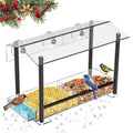 Window Bird Feeders For Outside Weather Proof Birdfeeder Transparent Bird House With Strong Suction Cups Bird Feeder For Window Perch Best Birdhouse Cat Gift