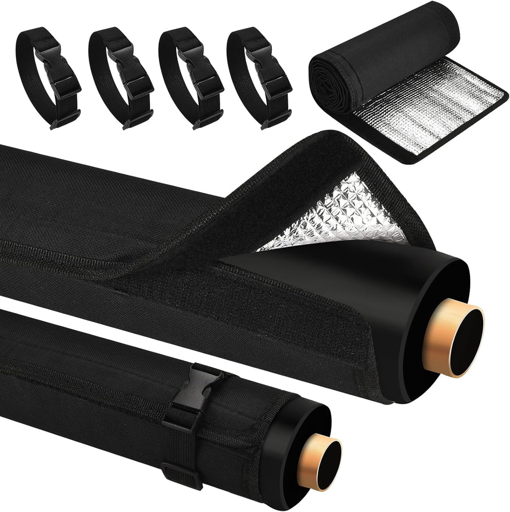 Pipe Insulation Covers Outdoor HVAC Pipe Insulation 72x10.2 Inch AC Covers Copper Line Insulation Sleeve for Central Air Conditioning Mini Splits 3 Layers AC Line Insulation for Pipe Copper Line