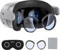 Lens Protector Set Compatible with Meta Quest 3S Accessories Soft Lens Protector Cover Glasses Spacer with Blue Light Blocking Glasses for Oculus Quest 3S/Quest 2