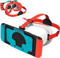 Newest VR Headset for Nintendo Switch & Switch OLED Model 3D VR Glasses with Adjustable Lens for Virtual Reality Gaming Experience Switch VR Labo Goggles Headset for Nintendo Switch(Red White)