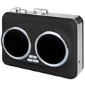 Portable Cassette Player with Auto Reverse Convert Tapes to Digital Files via USB Cassette Audio Player Tape to MP3 Converter Powered by USB Power Cord or AA Battery - Black