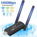 Prociv WiFi 6E USB 3.0 WiFi Adapter for PC Desktop AX5400M Tri-Band 6GHz/5GHz/2.4GHz Wireless Network Adapter Drive-Free for Windows 10/11 Desktop Laptop Black