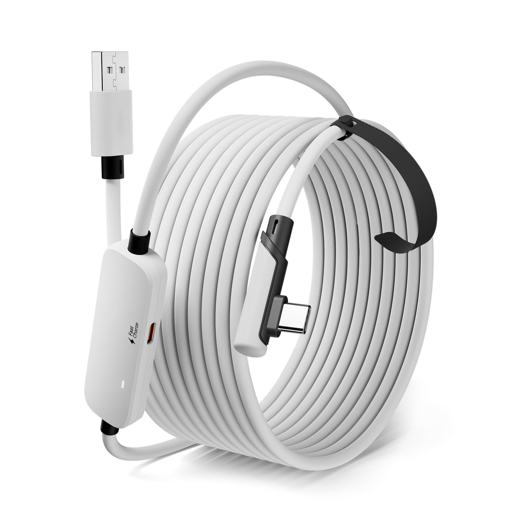 VR Link Cable with Charging 16FT Compatible with Oculus/Meta Quest 3S/3 Accessories Quest2/Pro Pico4 Link Cable for SteamVR Charge & Link Simultaneously