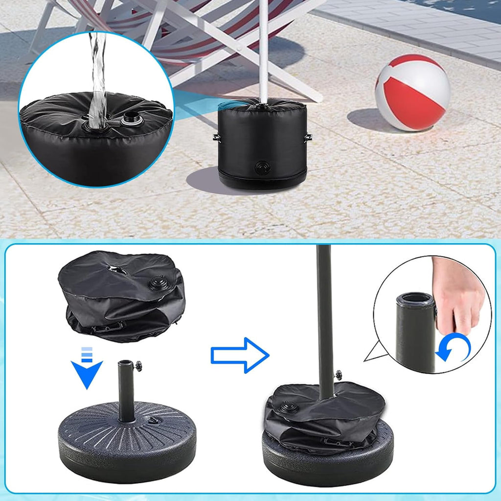 Umbrella Base Weight Water Bag Weatherproof Fillable Heavy Duty Weight Bag for Outside Umbrella Stand Water Weights for Umbrella Stand Furniture Leg Weights Up to 25 lbs