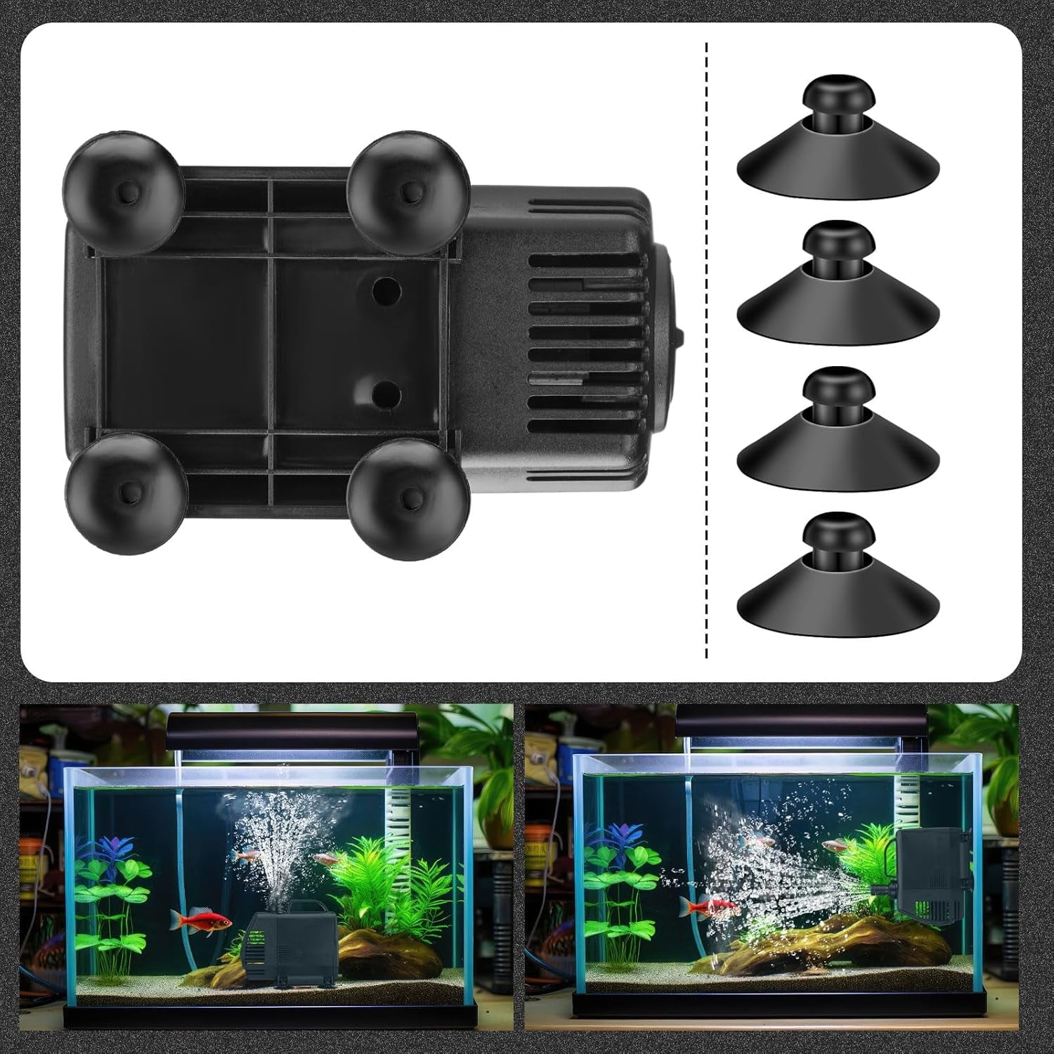 Fountain Pump Pond Pump 220 GPH Universal Submersible Water Pump Water Pump With Adjustable Flow and Ultra-Quiet for Fountains Ponds Aquariums Fish Tank