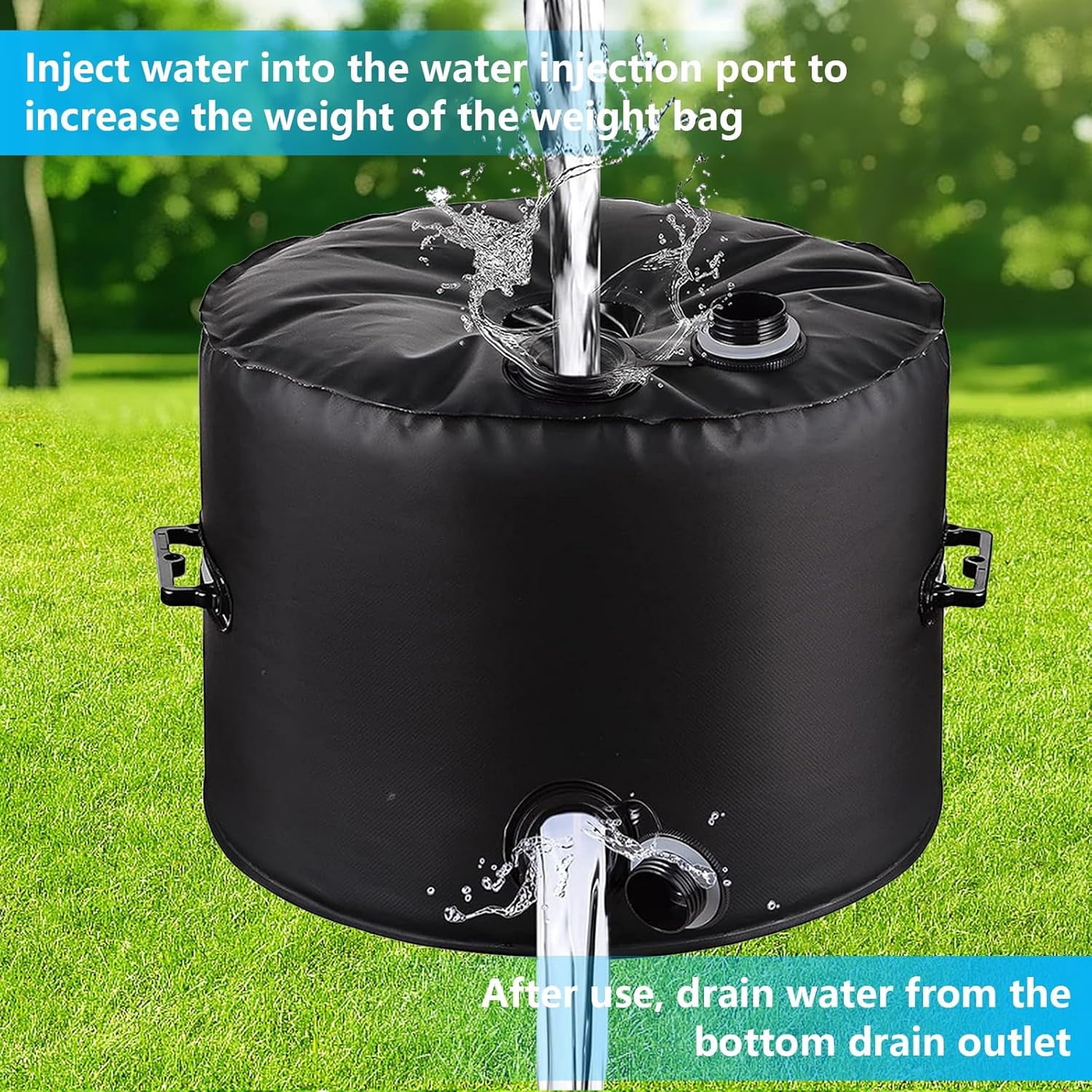 Umbrella Base Weight Water Bag Weatherproof Fillable Heavy Duty Weight Bag for Outside Umbrella Stand Water Weights for Umbrella Stand Furniture Leg Weights Up to 50 lbs