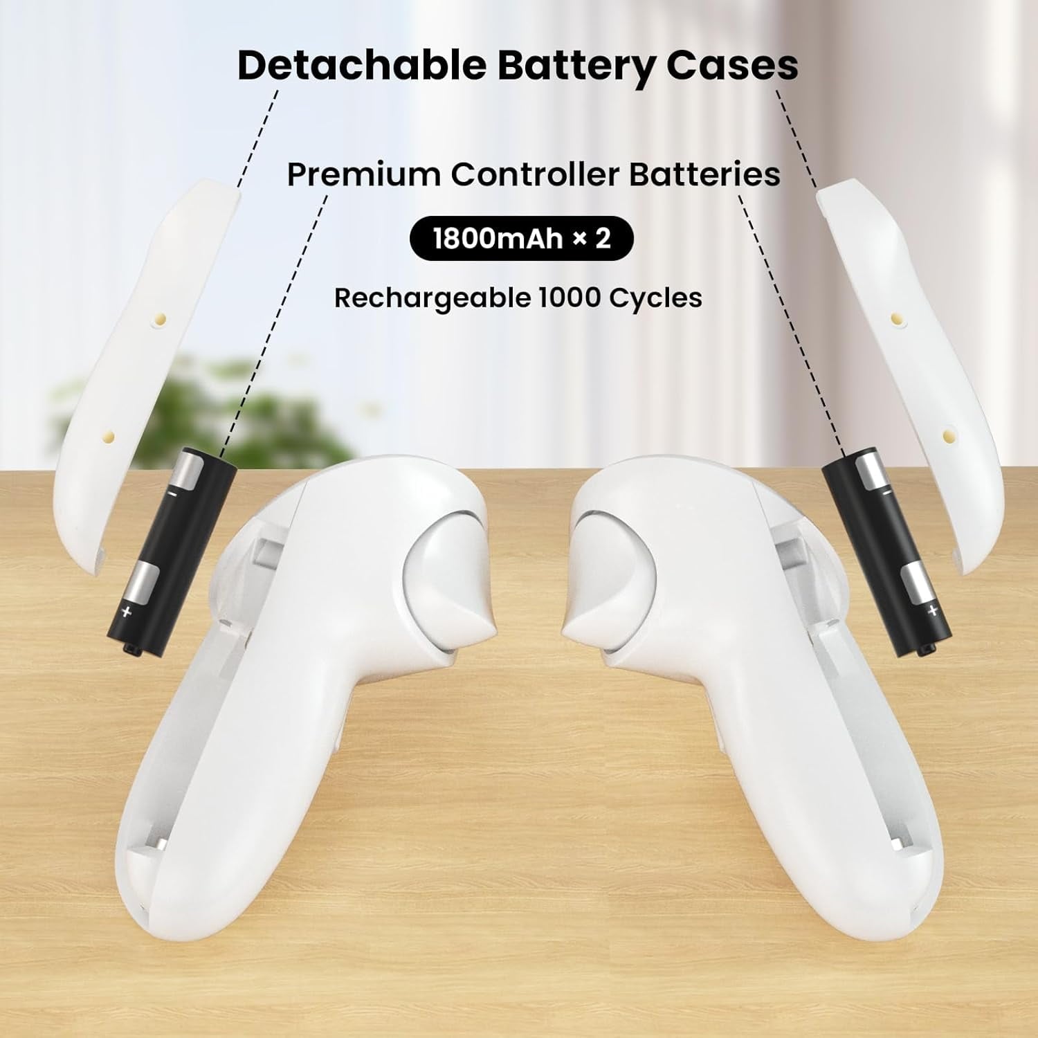 VR Charging Dock for Oculus/Meta Quest 3S - Magnetic Docking Station with LED Light - Charging Stationo Display with 2 * 1800Mah Rechargeable Batteries - VR Charging Stand Support Elite Strap White