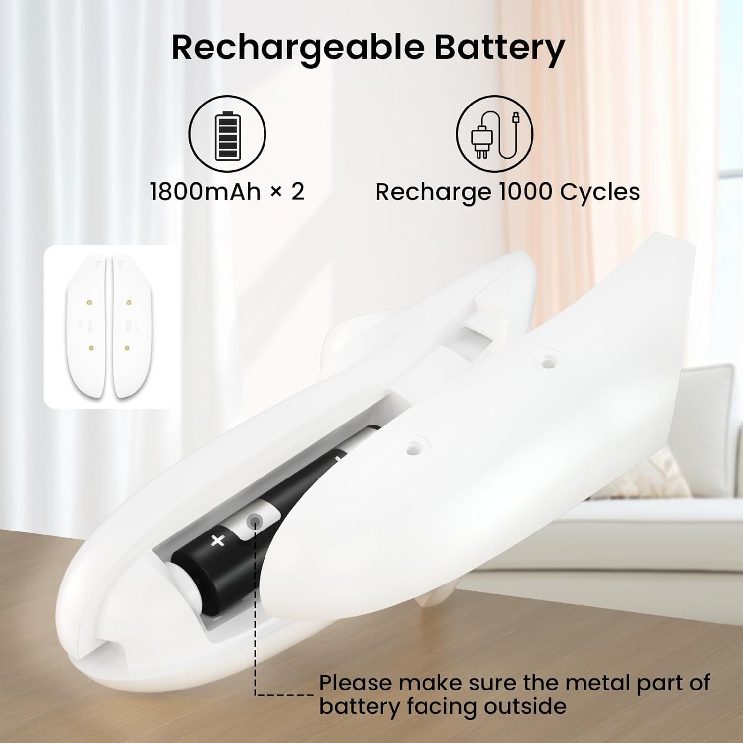 VR Charging Dock for Oculus/Meta Quest 3S - Magnetic Docking Station with LED Light - Charging Stationo Display with 2 * 1800Mah Rechargeable Batteries - VR Charging Stand Support Elite Strap White