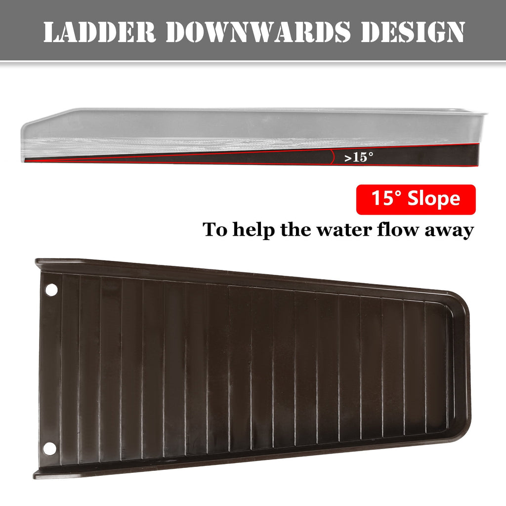 Gutter Downspout Splash Block 4 PCS Rain Gutter Guard Downspout Extensions 16 Drain Gutter Guard Diverter Fixable Rainwater Drainage to Protect House Foundations Foundation Water Diverter Brown